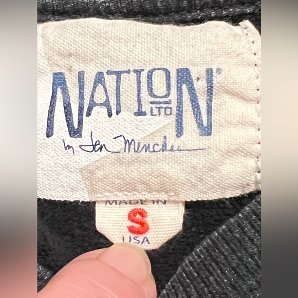 Nation Ltd Ruffle-sleeve Sweatshirt Women’s Size S Black Round Neck Long sleeve - Picture 4 of 12